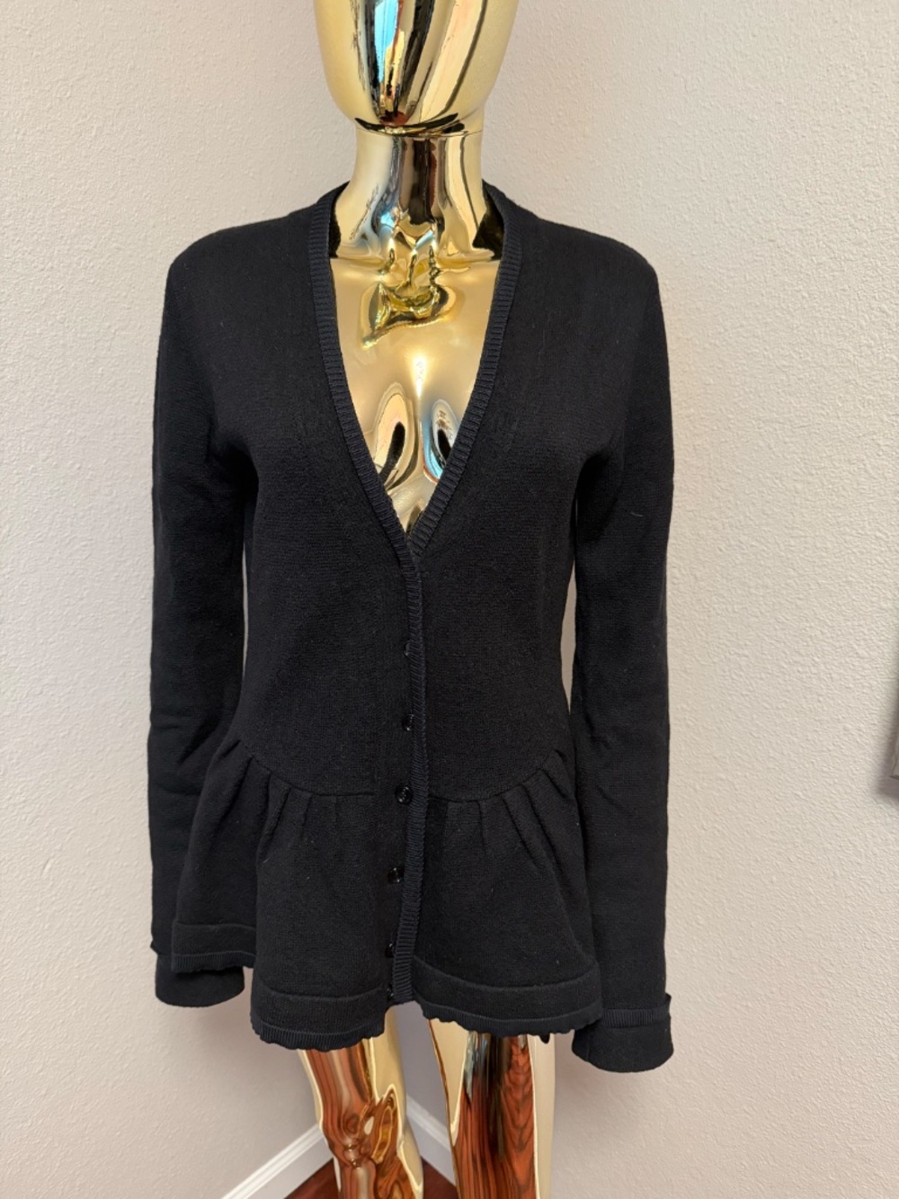 Burberry wool cardigan, black, large